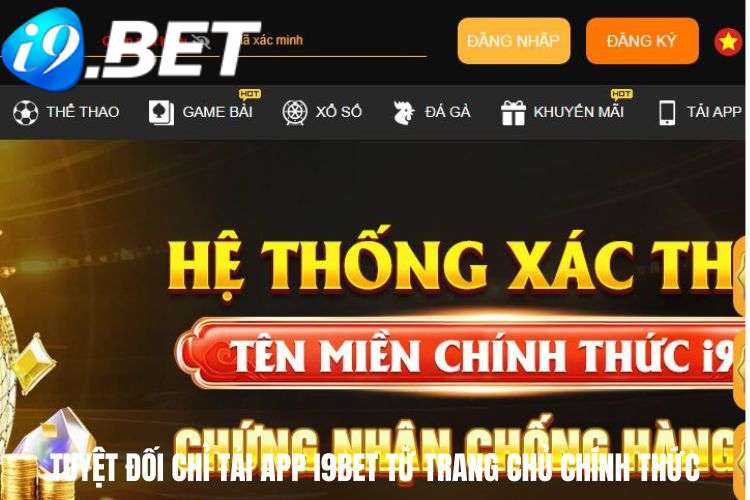 Tuyệt đối chỉ tải app I9BET từ trang chủ chính thức